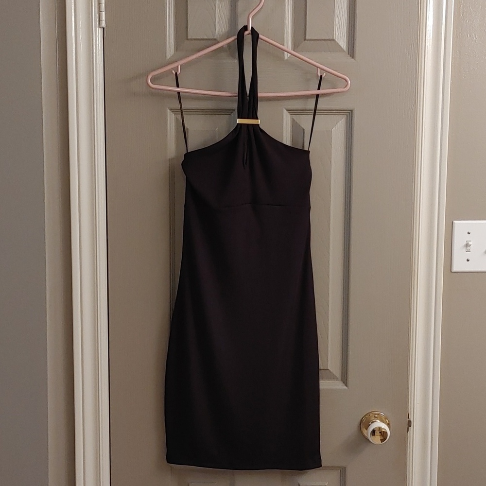NWT Only Billie Black Halter Mini Dress Small